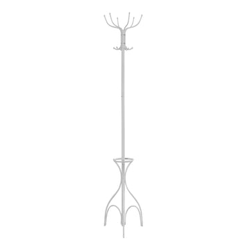 70'' Metal Coat Rack 12 Hooks with Umbrella Holder Hall Tree