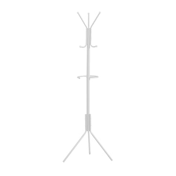 68'' Metal Coat Rack with Hanging Bar & 6 Hooks, Umbrella Holder