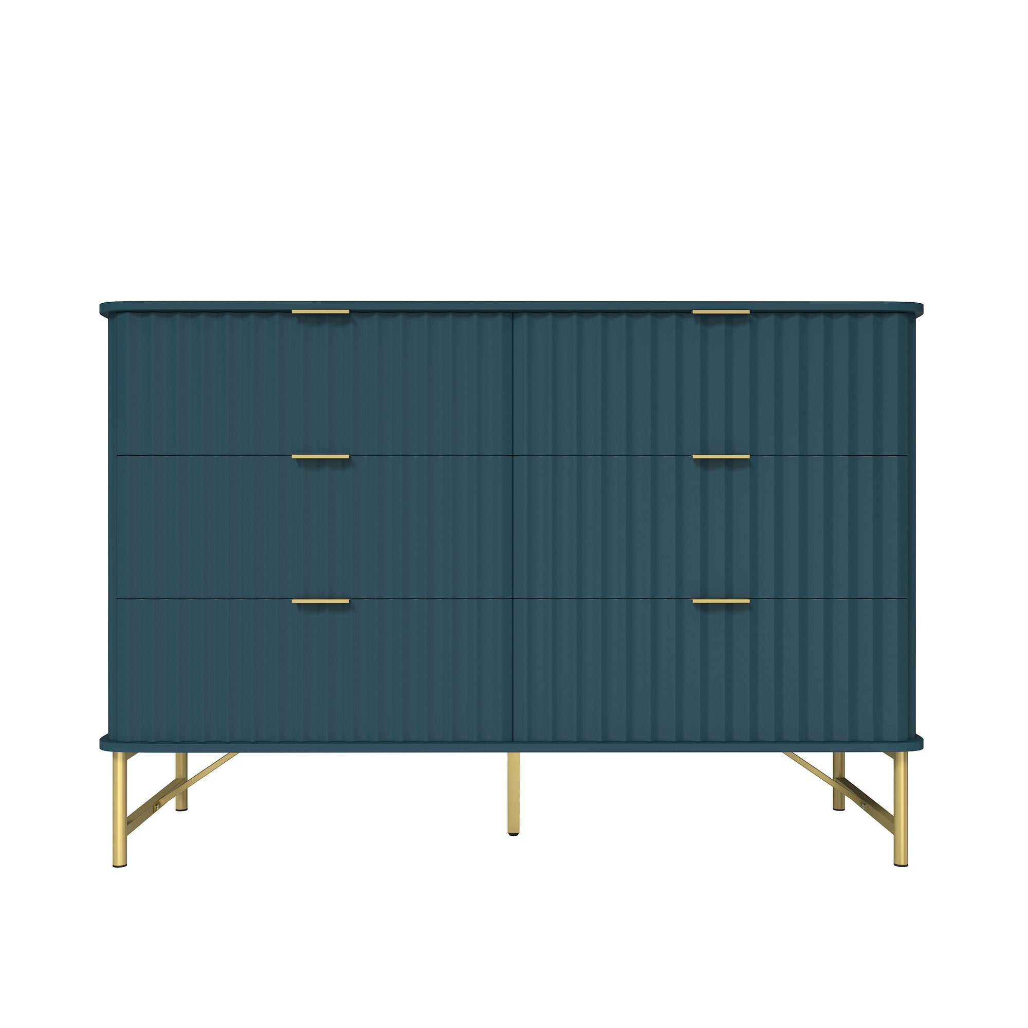 6-Drawer Dresser Chest with Metal Base