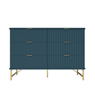 6-Drawer Dresser Chest with Metal Base