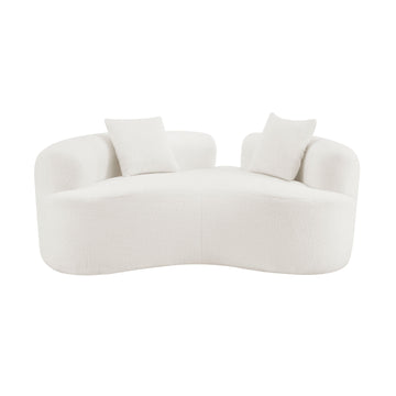 66.93-Inch-Curved-Loveseat-White-Full-Compression-Sponge-Sofa,-Teddy-Velvet-Fabric