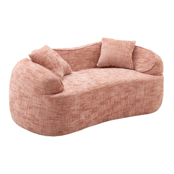Curved-Two-Person-Compress-Sofa.-It-Has-Armrests-On-Both-Sides,-Comes-With-Two-Pillows.