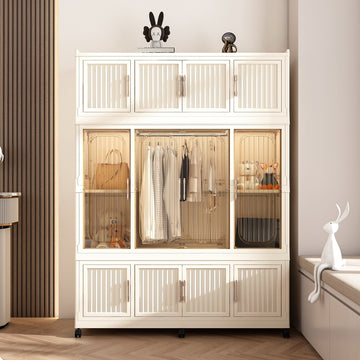 Portable Wardrobe Closet Organizer for Clothes,Clothes Dresser,Baby Wardrobe Storage Cabinet