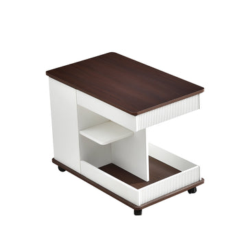 Clihome-Adjustable-End-Table-with-Wheels,-Modern-Multifunctional-Sofa-Side-Table-with-Lift-Top,-360¡ãRotating-Top-and-Storage-Space-for-Living-Room,-Small-Space