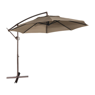 11 ft. Iron Outdoor Cantilever Patio Umbrella 360¡ã Rotation Patio Offset Umbrella,Orange