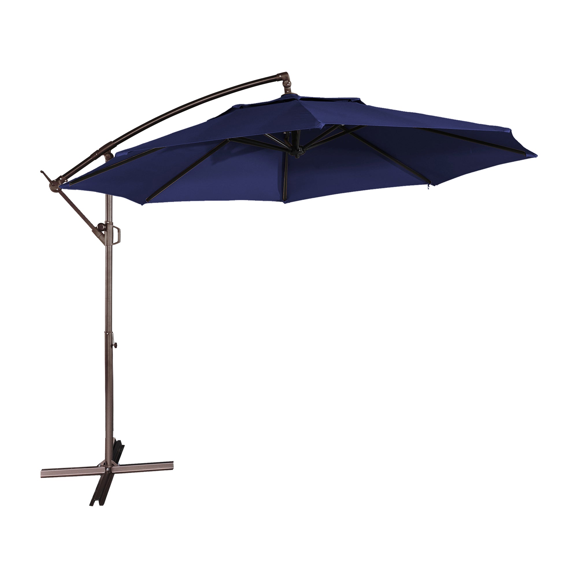11 ft. Iron Outdoor Cantilever Patio Umbrella 360¡ã Rotation Patio Offset Umbrella,Tan
