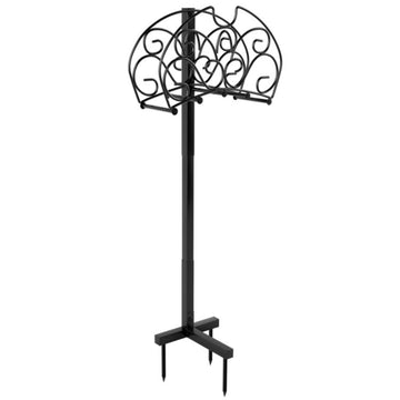 Detachable Freestanding Hose Holder with Storage Shelf for Outdoor Garden Yard Lawn