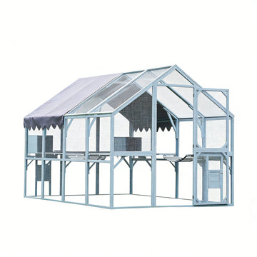 Outdoor Large Catio Enclosure with Waterproof Cover & Platforms
