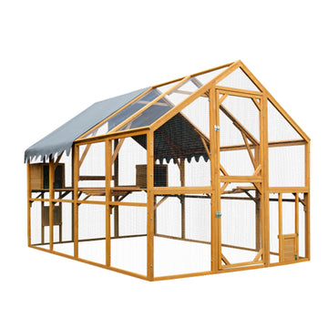 Outdoor Large Catio Enclosure with Waterproof Cover & Platforms