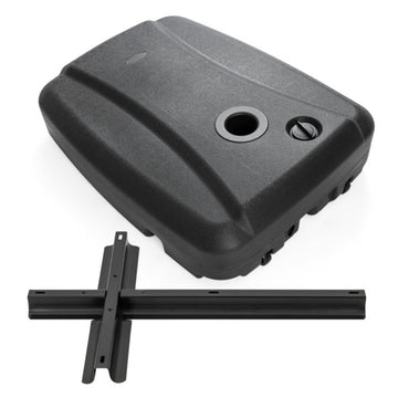 220 LBS Cantilever Patio Umbrella Base Stand with?Wheels Fillable offset Umbrella Stand