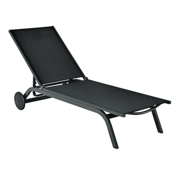 6-Position Adjustable Fabric Outdoor Patio Recliner Lounge Chair