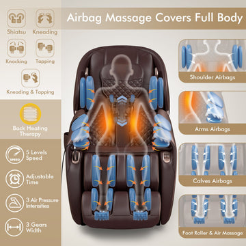 Relaxe Zero Gravity Shiatsu Massage Chair with Heating (SL-Track)