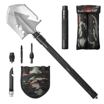Folding Survival Shovel Multitool Camping Tactical Compact Portable