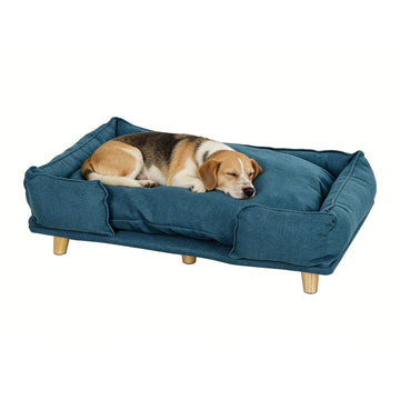 Pet Couch with Removable Cushion & Pine Wood Legs