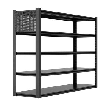 Heavy Duty Metal Storage Shelves, Adjustable Garage Rack with Pegboard