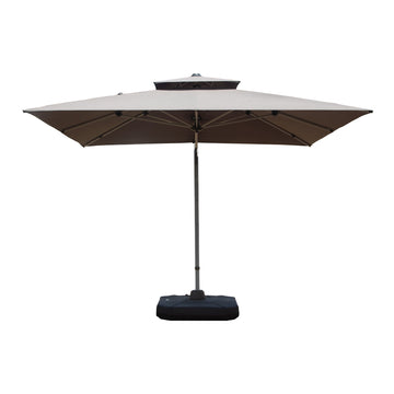 9 ft. Aluminum Cantilever Tilt Patio Umbrella with Center Pole (Base not included)