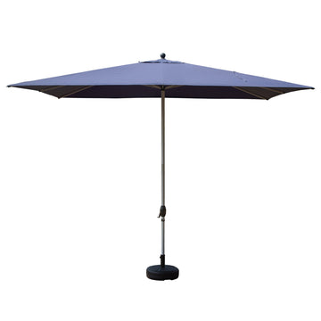 9'x11.5' Rectangle Patio Umbrella with Crank Lift (Base not included)