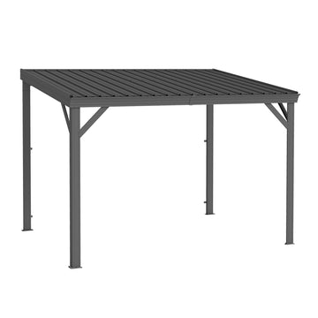 8'x10' Wall-Mounted Gazebo with Hidden Drainage