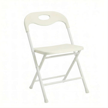 4-Pack White Stainless Steel Folding Chairs - Heavy-Duty 800lb Capacity, Stackable & Waterproof