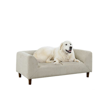Modern Pet Sofa with Backrest & Armrests for Small/Medium Dogs