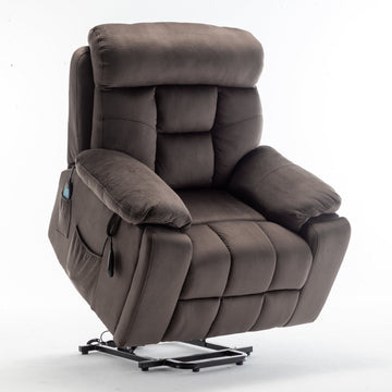 Power Lift Recliner for Elderly, Wide Seat Massage Chair with Heat