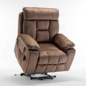 Power Lift Recliner for Elderly, Wide Seat Massage Chair with Heat