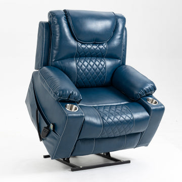 Oversized Power Lift Recliner with Massage & Heat for Elderly