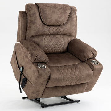 Oversized Power Lift Recliner with Massage & Heat for Elderly