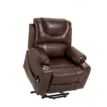 Oversized Power Lift Recliner, 400lbs, Massage & Heat for Seniors