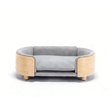 Scandinavian Elevated Pet Sofa Solid Wood Mid Size