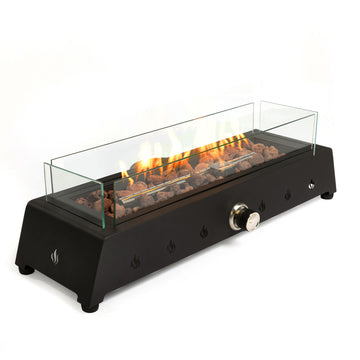 28" Propane Gas Fire Pits, 40000 BTU Rectangular Steel Fire Pit