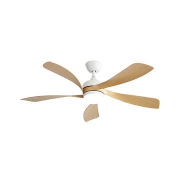 CLIHOME 52 Inch Lighted Ceiling Fan With 3 Color Dimmable 5 ABS Blades Remote Control