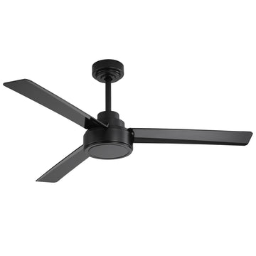 3 ABS Blades Farmhouse 52 Inch Ceiling Fan with Remote Control 6 speed Reversible DC Motor