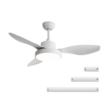 47 Inch Ceiling Fan with 22W LED Light and Remote Control 6 Speeds Reversible DC Motor
