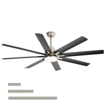52-Inch Smart Ceiling Fan With Lights 6 Wind Speed With 8 ABS Blades Voice Remote