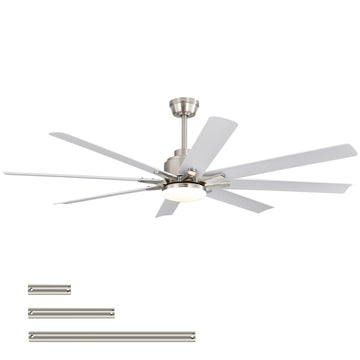 52-Inch Smart Ceiling Fan With Lights 6 Wind Speed With 8 ABS Blades Voice Remote