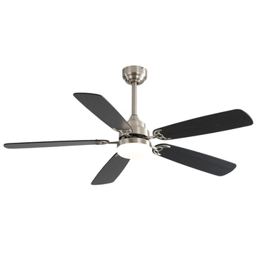 52 Inch Ceiling Fan With 6 Speed Wind 5 Blades Remote Control Reversible DC Motor With LED Light