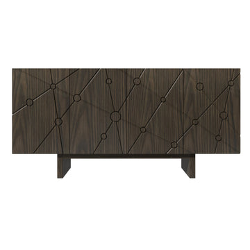 Clihome 63"Sideboard Buffet Cabinet with Adjustable Shelf,Brown Bead