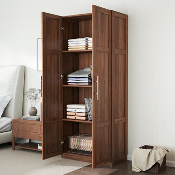 Pantry Cabinet, Kitchen Pantry Storage Cabinets with 2 Door and 3 Shelves, Pantry Storage Cabinet, Cupboard for Kitchen, Dining Room and Living Room