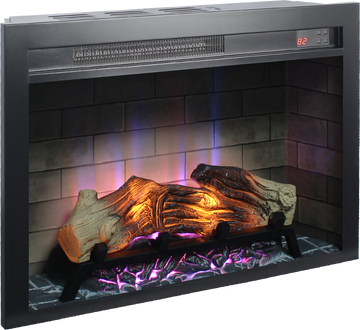 28 inch Electric Fireplace Insert, multicolored flames