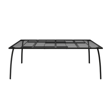 Large Outdoor Steel Metal Mesh Table For Outdoor Spaces Such As Patios, Balconies Or Porches