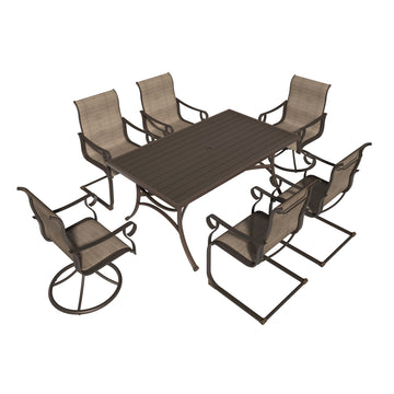 Outdoor Dining Set for 7pcs with 66