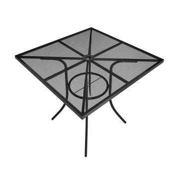 Steel Mesh Table For Patio With a 1.9-inch Diameter Umbrella Hole