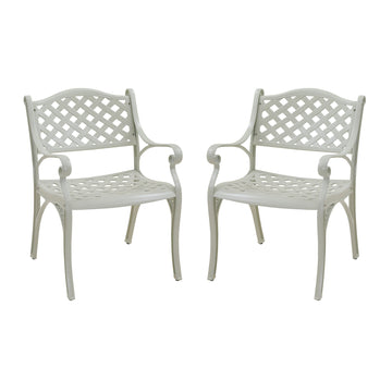 Clihome-2PCS-Mesh-Cast-Aluminum-Patio-Dining-Chairs