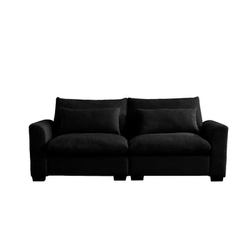 Modern Sofa 2 Seater Corduroy Fabric Sofa with Armrests for Apartment Living Room