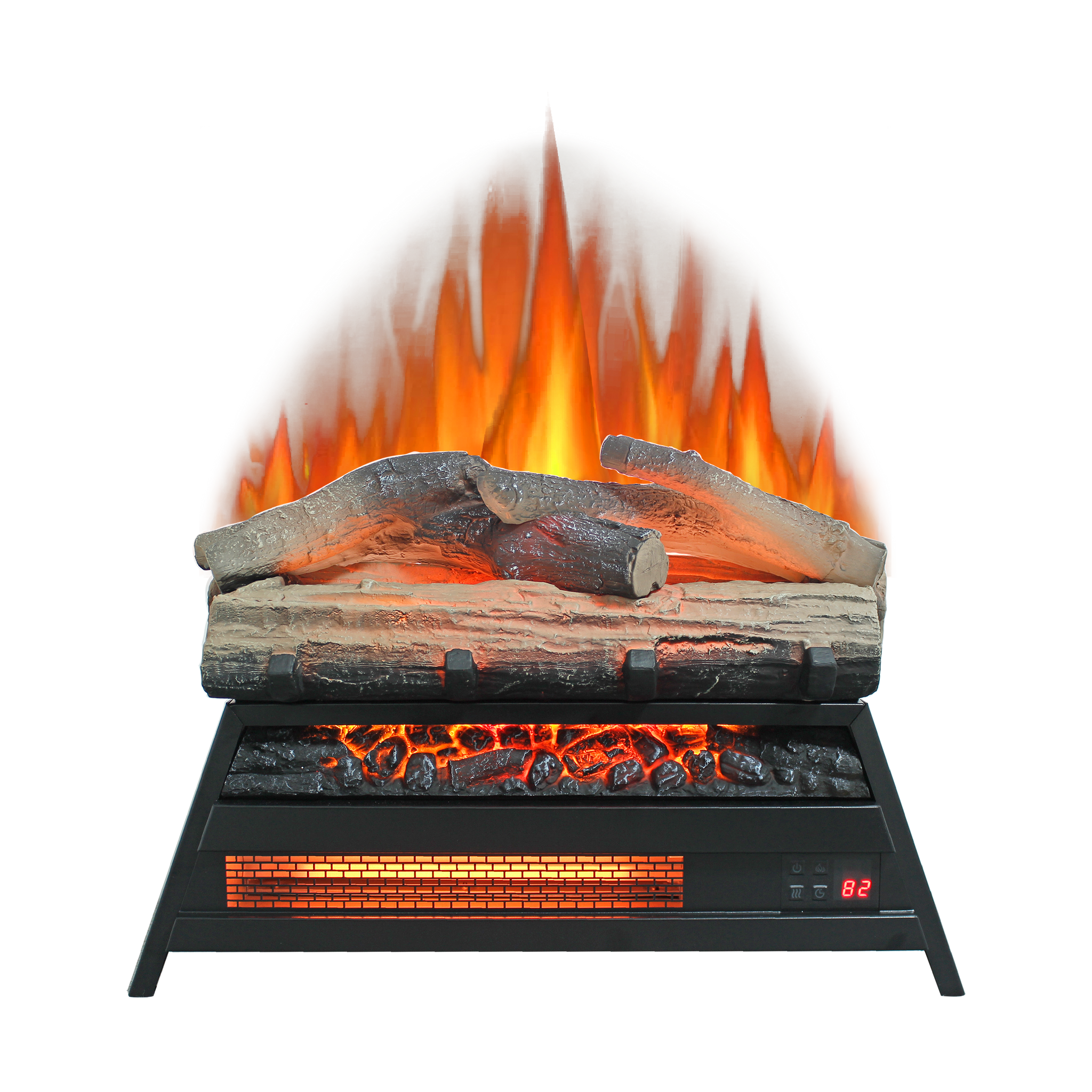 23 inch Electric Fireplace 3D Log set insert, Infrared Fireplace Heater for Indoor