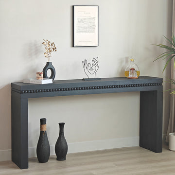 Convenience Concepts Wood Console Table/Desk with Real Wood Beads Decoration