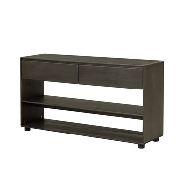Clihome Console Table for Entryway, Vintage Entryway Table with Drawers and Shelves, Perfect Console Tables with Storage for Entryway, Hallway, Living Room (Espresso)