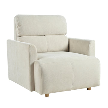 Oversized Chair w/Storage Ottoman, Wide Accent Armchair Chair for Living Room, Modern Lounge Chair, Upholstered Mid-Century Reading Chair, Comfy Living Room Chair, Deep Seat Sofa Couch(Beige Gray/Dark Gray)