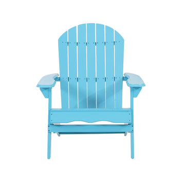 2-Piece Classic Outdoor All-Weather Plastic Fade-Resistant Patio Adirondack Chair for Fire Pits and Gardens